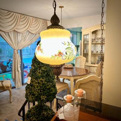 Vintage hanging lamp (plugs into wall)