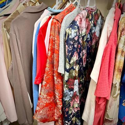 Vintage and newer women's clothes, nightgowns, and shoes