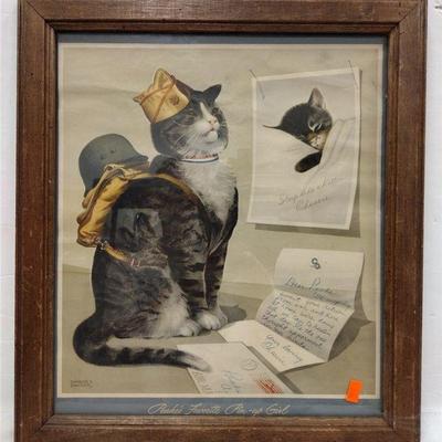 CHARLES E BRACKER (1895-1955) PRINT "PEAKE'S FAVORITE PIN-UP GIRL"