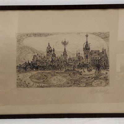 Michael Coudenhove Kalergi  Intaglio Etching