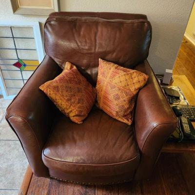Real leather chair