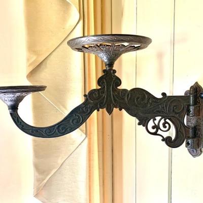 Pr. of antique  swing arm lamp brackets