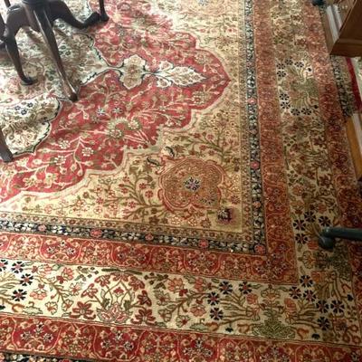 Older quality hand  woven oriental rug in excellent condition, 10 x 14’4”