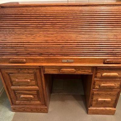 Oak Craft S-curve rolltop desk