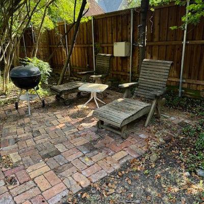 Patio furniture, grill