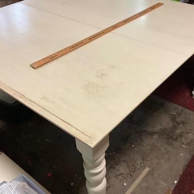 5’ square table has two 15” leaves