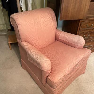 Peach Upholstered Lounge Chair 