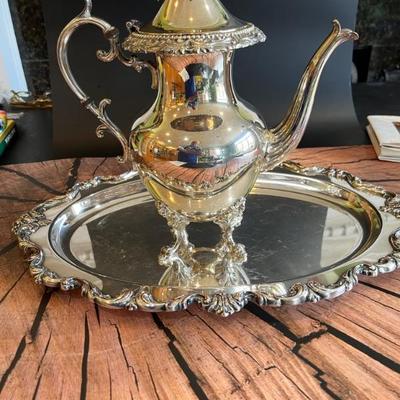 Silver plate—shell bowl, trays, coffee set, etc
