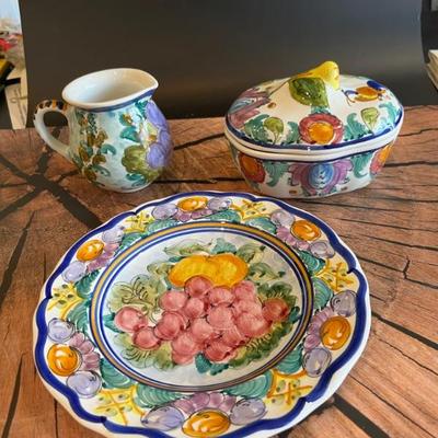 hand painted Italian dishes