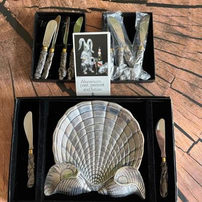 A wide selection of Arthur Court trays and serving pieces