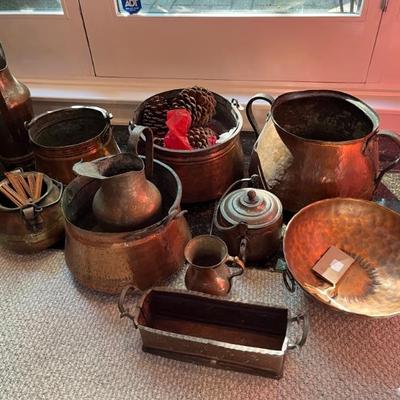 lots of lovely copper vessels