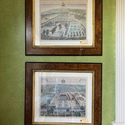 early 18th century engravings by Johannes Kip of English estates