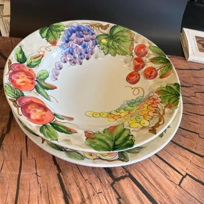 Hand painted Italian pasta bowls