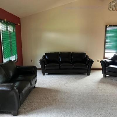 Faux Leather couch set (3 pieces)
