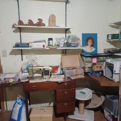 Sewing machine in caninet