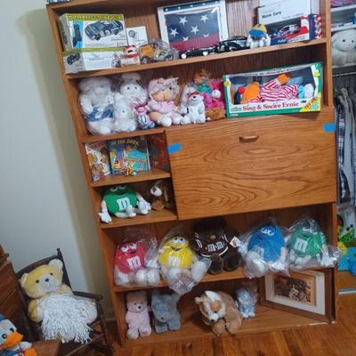 Stuffed animals and diecast cars