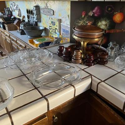 PYREX AND GLASS SERVING PIECES
