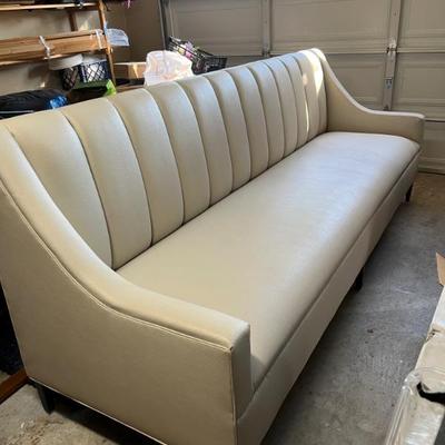 IVORY LEATHER COUCH