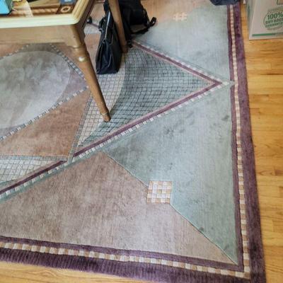 large architectural mission wrightian styled custom rug
