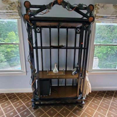 Iron and gilt etagere