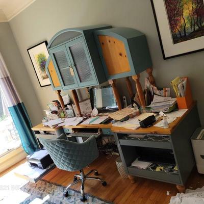 michael grave style custom desk and storage