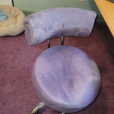 lilac velvet vanity chair