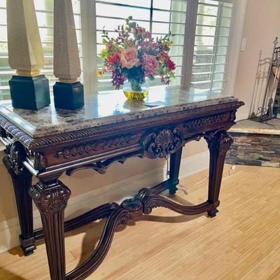 Sofa table marble top 
