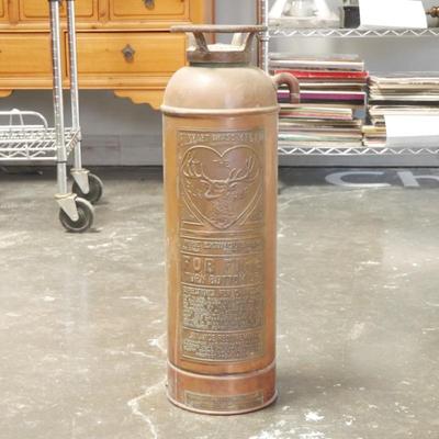 Elkhard Brass Mfg Co. Copper & Brass Fire Extinguisher