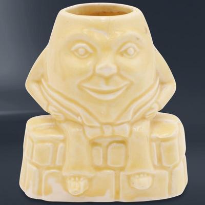 Yellow Ceramic Humpty Dumpty Planter