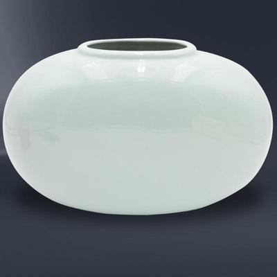 Haeger Potteries Seafoam Green Oblong Oval Vase #4317