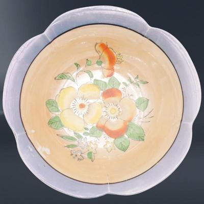 Lot Of Vintage Japanese Lusterware Plate & Two Bowls