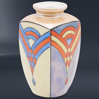 Antique Takito Japan Lusterware Art-Deco Fine China Vase