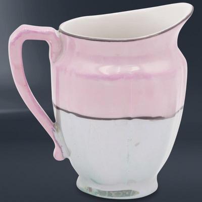 Celebrate Lusterware Pink & Teal Creamer