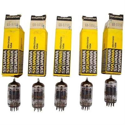 Lot Of Five Sylvania Vacuum Electron Tubes