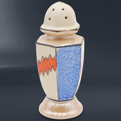 Hand Painted Lusterware Creamer & Shaker Set
