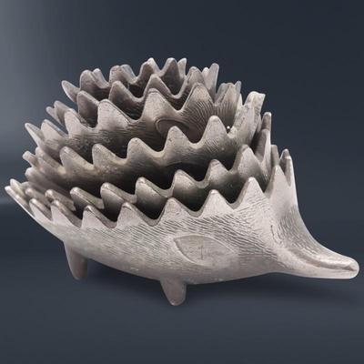 Walter Bosse Style Metal Hedgehog Nesting Ashtrays