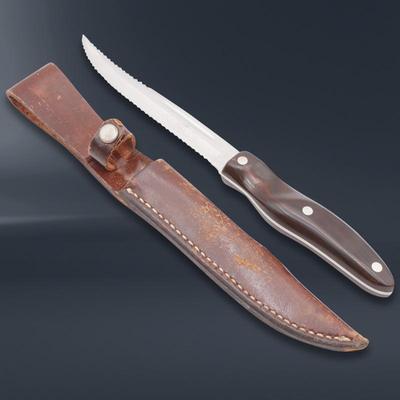 Cutco 1063 Fishing Knife w/Leather Sheath