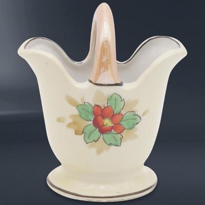 Hand Painted Ceramic Basket