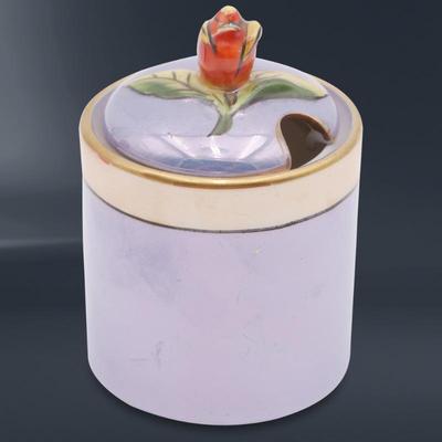 Vintage Noritake Hand Painted Lusterware Lidded Sugar Bowl