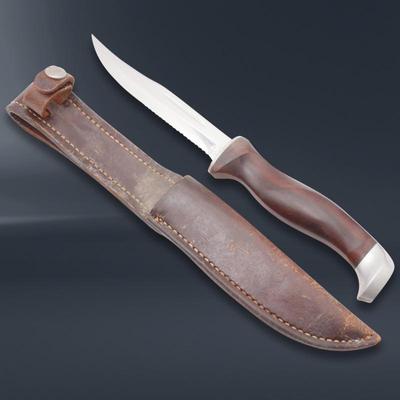 Cutco 1069 Hunting Knife w/Leather Sheath