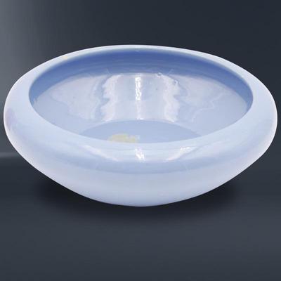 Shallow Periwinkle Blue Ceramic Planter