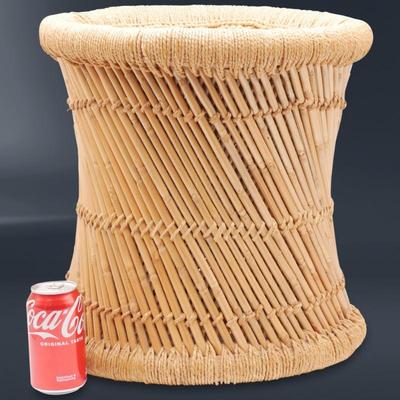 Bamboo & Woven Twine Stool