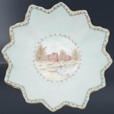 Gilded Hand Painted Porcelain Dish