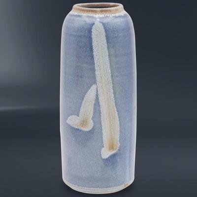 Blue Stoneware Pottery Vase