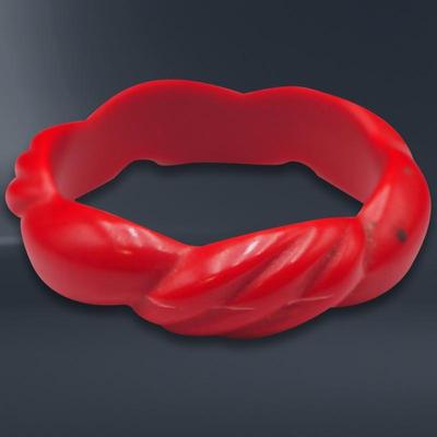 Vintage Molded Red Plastic Ring