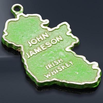 Ireland/John Jameson Irish Whiskey Green Metal Pendant