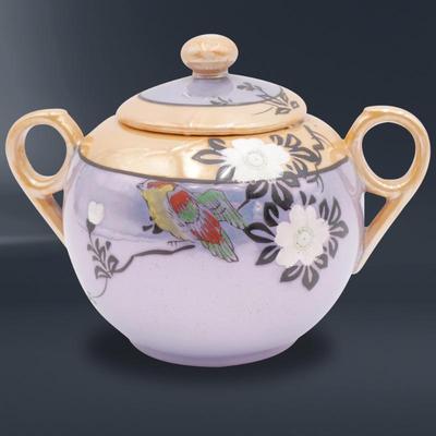 Lusterware Hand Painted Cherry Blossom Tableware Set (4pcs Total)