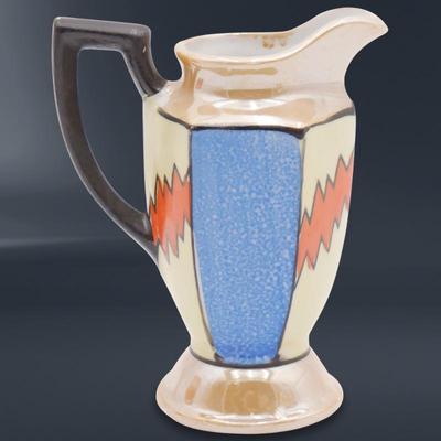 Hand Painted Lusterware Creamer & Shaker Set