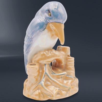 Lot Of 3 Vintage Japanese Lusterware Bird Flower Frog Figurines