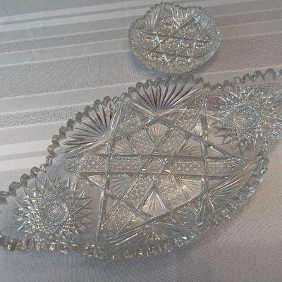 Lot 016-K: Cut-Glass Dish Duo